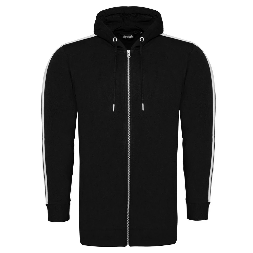 Bigdude Twin Stripe Hoody Black 2 Bigdude Twin Stripe Hoody Black - Image 2