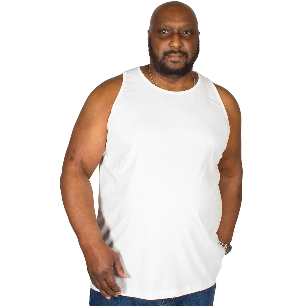 Bigdude 3 Pack Plain Vests White 3 Bigdude 3 Pack Plain Vests White - Image 3