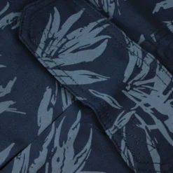 Bigdude Leaf Print Cargo Shorts Blue 11 Bigdude Leaf Print Cargo Shorts Blue -Big Dude Clothing Shop 2d5994f5 closeup3 us25sh08 20 blue