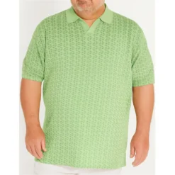 Bigdude Geometric Print Polo Shirt Lime Green -Big Dude Clothing Shop 2d8087ee life1 us24p15 05 limegreen