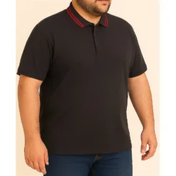 Bigdude Pique Polo With Chunky Tipping Charcoal -Big Dude Clothing Shop 2df65766 life2 us25p05 07 charcoal