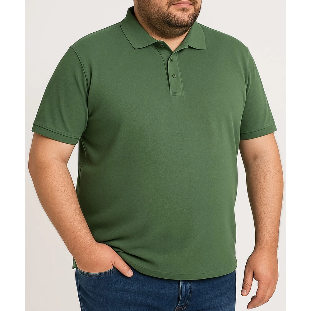 Bigdude Plain Polo Shirt Deep Green 7 Bigdude Plain Polo Shirt Deep Green - Image 7