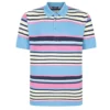 Bigdude Summer Stripe Polo Bright Blue