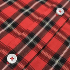 Bigdude Checked Poplin Short Sleeve Shirt Pepper Red/Black -Big Dude Clothing Shop 3087268d 3