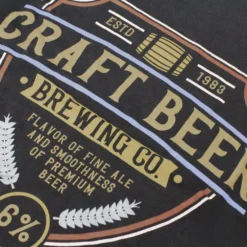 Bigdude Acid Wash Craft Beer Print T-Shirt Washed Black 8 Bigdude Acid Wash Craft Beer Print T-Shirt Washed Black -Big Dude Clothing Shop 3209d72e e021b99c 3