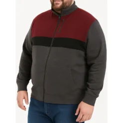 Bigdude Full Zip Colour Block Jacket Charcoal 5 Bigdude Full Zip Colour Block Jacket Charcoal -Big Dude Clothing Shop 333966b8 life2 us23jck02 07 charcoal