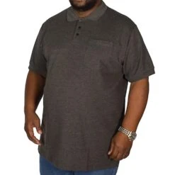 Bigdude Polo Shirt With Pocket Charcoal