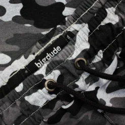 Bigdude Camouflage Print Jogger Shorts Charcoal -Big Dude Clothing Shop 35f97c55 img 7926