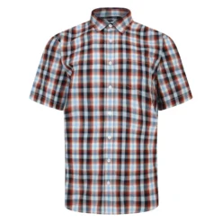 Bigdude Button Down Collar Checked Shirt Red/Navy