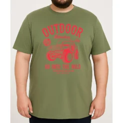 Bigdude Outdoor Adventure Print T-Shirt Khaki -Big Dude Clothing Shop 37e2e943 9038a1df life1 bd25ts05 11 khaki