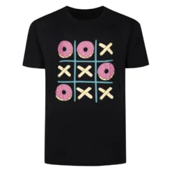 Bigdude Donut Print T-Shirt Black