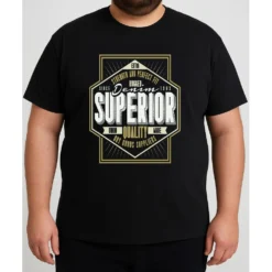 Bigdude Superior Print T-Shirt Black -Big Dude Clothing Shop 38facdb2 life1 us24ts87 01 black
