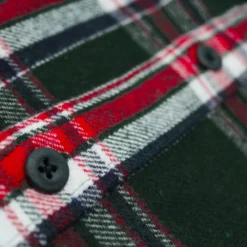 Bigdude Hooded Flannel Checked Shirt Green/Red -Big Dude Clothing Shop 3b01816e e8a41b79 2