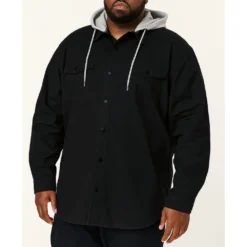 Bigdude Overshirt With Hood Black -Big Dude Clothing Shop 3b1bc164 life1 us24ls09 01 black