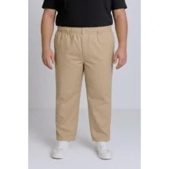 Bigdude Elasticated Waist Every Day Trousers Sand -Big Dude Clothing Shop 3b42be04 life1 us25tr04 14 sand