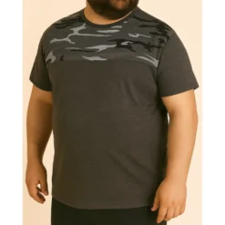 Bigdude Camo Cut & Sew T-Shirt Charcoal -Big Dude Clothing Shop 3bd4ae49 life2 us24ts111 07 charcoal