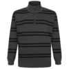 Bigdude Half-Zip Striped Jumper Charcoal