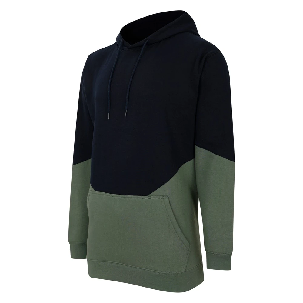 Bigdude Block Panel Hoody Navy/Sage Green 2 Bigdude Block Panel Hoody Navy/Sage Green - Image 2