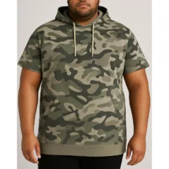 Bigdude Short Sleeve Camo Hoody Khaki -Big Dude Clothing Shop 409bdbce life1 us23h13 11 khaki
