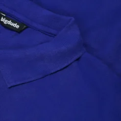 Bigdude Plain Polo Shirt Cobalt Blue -Big Dude Clothing Shop 4110a5b9 closeup1 us103 51 cobaltblue