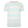 Bigdude Pure Cotton Striped T-Shirt Cream
