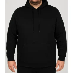 Bigdude Relaxed Fit Lightweight Hoody Black -Big Dude Clothing Shop 42adde7c life1 us23h01 01 black