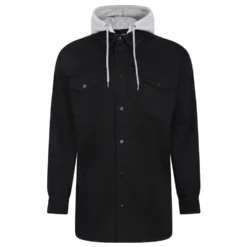 Bigdude Overshirt With Hood Black