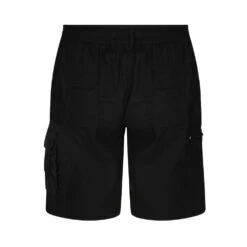 Bigdude Light Weight Elasticated Waist Cargo Shorts Black -Big Dude Clothing Shop 4668ac75 bd22sh06 01 black 3