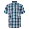 Bigdude Short Sleeve Check Shirt Sage Green
