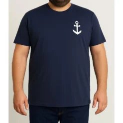 Bigdude Anchor Chest Print T-Shirt Navy -Big Dude Clothing Shop 4aea91ee 3e9c3903 life1 bd25ts10 02 navy