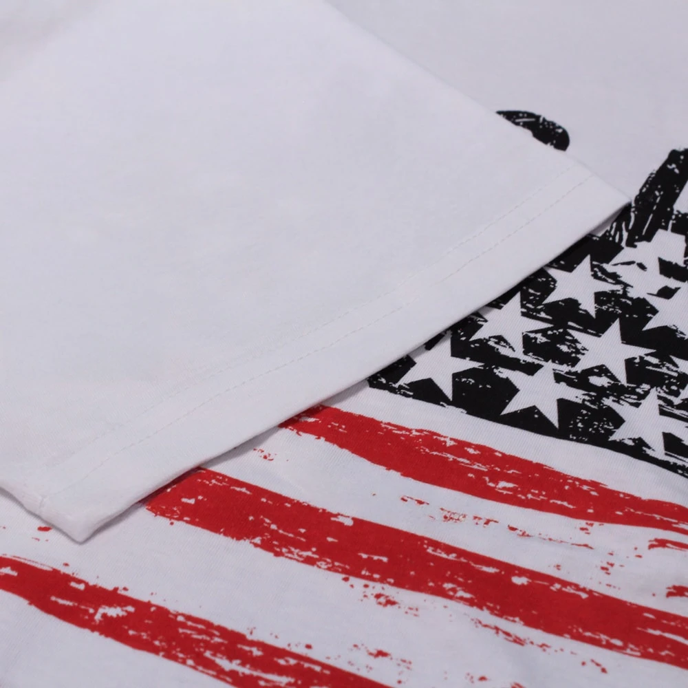 Bigdude USA Print T-Shirt White 3 Bigdude USA Print T-Shirt White - Image 3