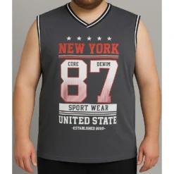 Bigdude Sleeveless Basketball Shirt Charcoal -Big Dude Clothing Shop 4e4aa6a0 81a3a65b life1 bd25ts51 07 charcoal