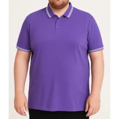 Bigdude Tipped Polo Shirt Purple 13 Bigdude Tipped Polo Shirt Purple -Big Dude Clothing Shop 504e4f6e life1 us20tp01 30 purple