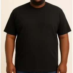 Bigdude Heavy Weight Plain T-Shirt Black -Big Dude Clothing Shop 509e3ee1 life1 us22ts05 01 black