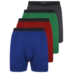 Bigdude 4 Pack Jersey Knitted Boxer Shorts Assorted