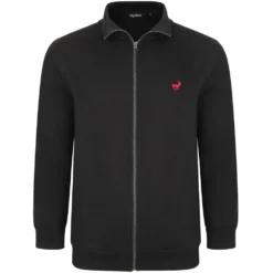 Bigdude Funnel Neck Full Zip Sweatshirt Black