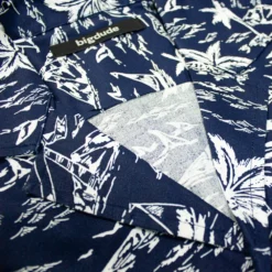 Bigdude Ocean Viscose Relaxed Collar Shirt Navy -Big Dude Clothing Shop 52c3da76 img 1065