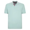 Bigdude Contrast Placket Polo Shirt Turquoise
