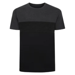 Bigdude Cut & Sew Space Dye T-Shirt Charcoal