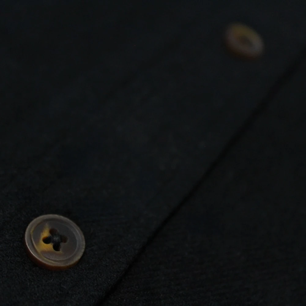 Bigdude Plain Flannel Long Sleeve Shirt Black 3 Bigdude Plain Flannel Long Sleeve Shirt Black - Image 3