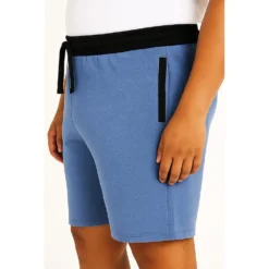 Bigdude Contrast Sweat Shorts Denim Marl -Big Dude Clothing Shop 5b100e6c life2 us19sh05 09 denimmarl