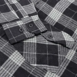 Bigdude Hooded Flannel Checked Shirt Navy/White -Big Dude Clothing Shop 5bee83ba 04aa4059 3