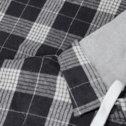 Bigdude Hooded Flannel Checked Shirt Navy/White -Big Dude Clothing Shop 5f66827f 12b78303 1