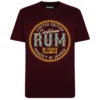 Bigdude Caribbean Rum Print T-Shirt Burgundy
