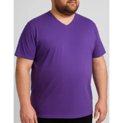 Bigdude Plain V-Neck T-Shirt Purple -Big Dude Clothing Shop 60486d6a c02ada22 life2 bd21ts13 30 purple