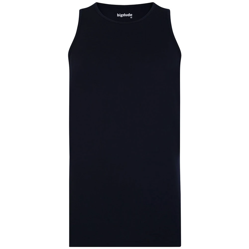 Bigdude Plain Vest Navy 6 Bigdude Plain Vest Navy - Image 6