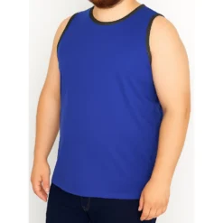 Bigdude Vest With Contrast Piping Cobalt/Charcoal -Big Dude Clothing Shop 64a8422b life2 us25v03 51 cobalt