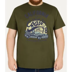 Bigdude West Coast Print T-Shirt Khaki 5 Bigdude West Coast Print T-Shirt Khaki -Big Dude Clothing Shop 660423e4 1b03a8f2 life1 bd25ts22 11 khaki