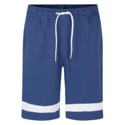 Bigdude Contrast Stripe Loopback Shorts Deep Blue
