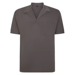 Bigdude Relaxed Collar Polo Shirt Stone